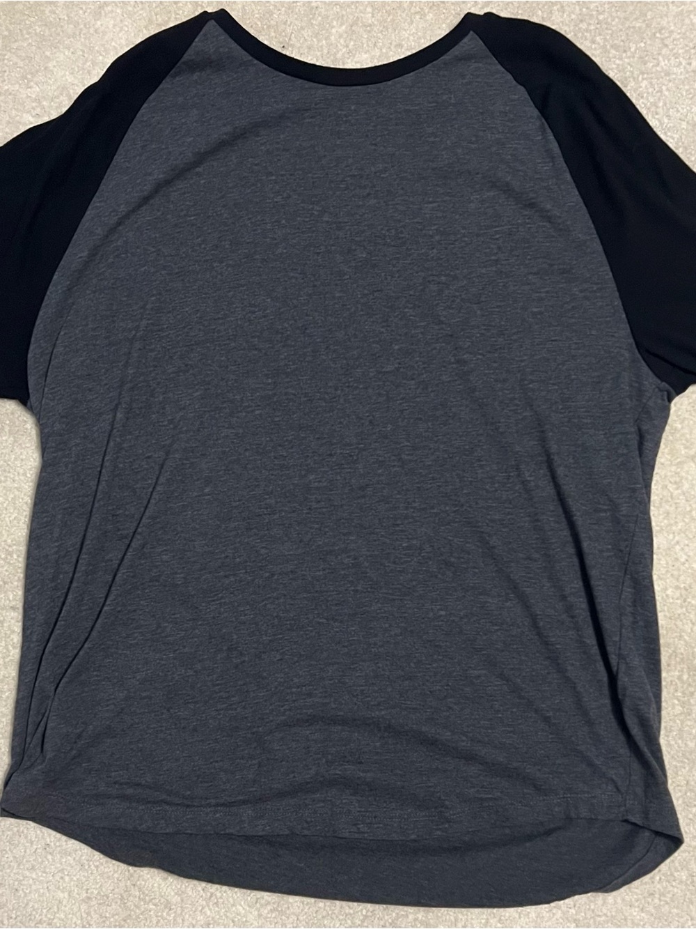 Old Navy Raglan Short-Sleeve Shirt in Charcoal and Black
